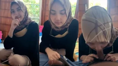 Cewe Hijab Imut Nyepong Pacar Viral
