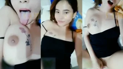 Daster Hitam Tato Bunga Omek