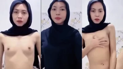 Gadis Cantik Jilbab Hitam Full Bugil