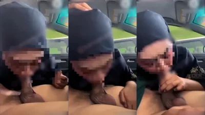 Hijaber Isep Kontol Kekasihnya Dalam Mobil