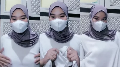 Host Cantik Jilbab Lepas Bra Mango