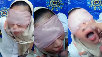Istri Jilbab Penyuka Pejuh Crotin Dimulutnya