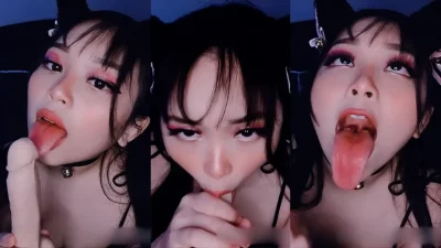 POV Ambiyah Kuping Kucing BJ Dildo