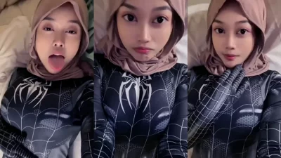 Trakteer Shei Hijab Kostum Spiderman Viral