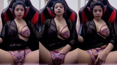 Viral Cewe Lingerie Ungu Kobel Meki
